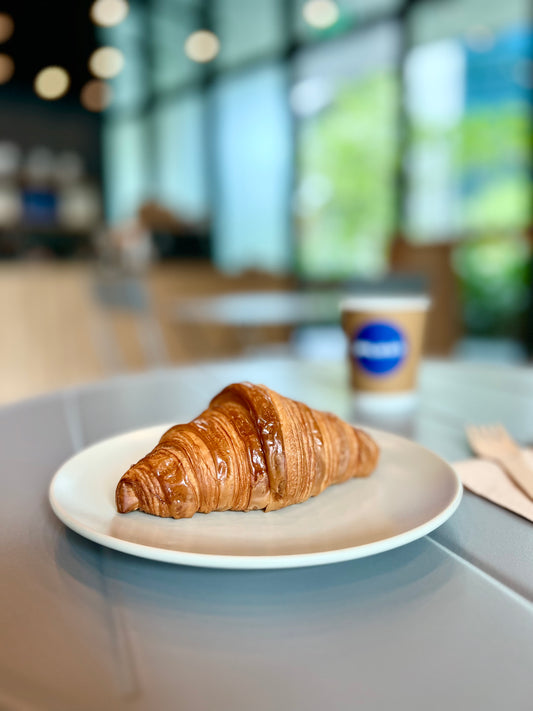 Freshly baked croissant made with the finest AOP butter for a rich, buttery taste and flaky texture.